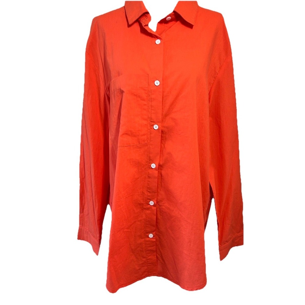 Revolve Boutique SNDY Orange Oversized Tunic Top Size Small NWT